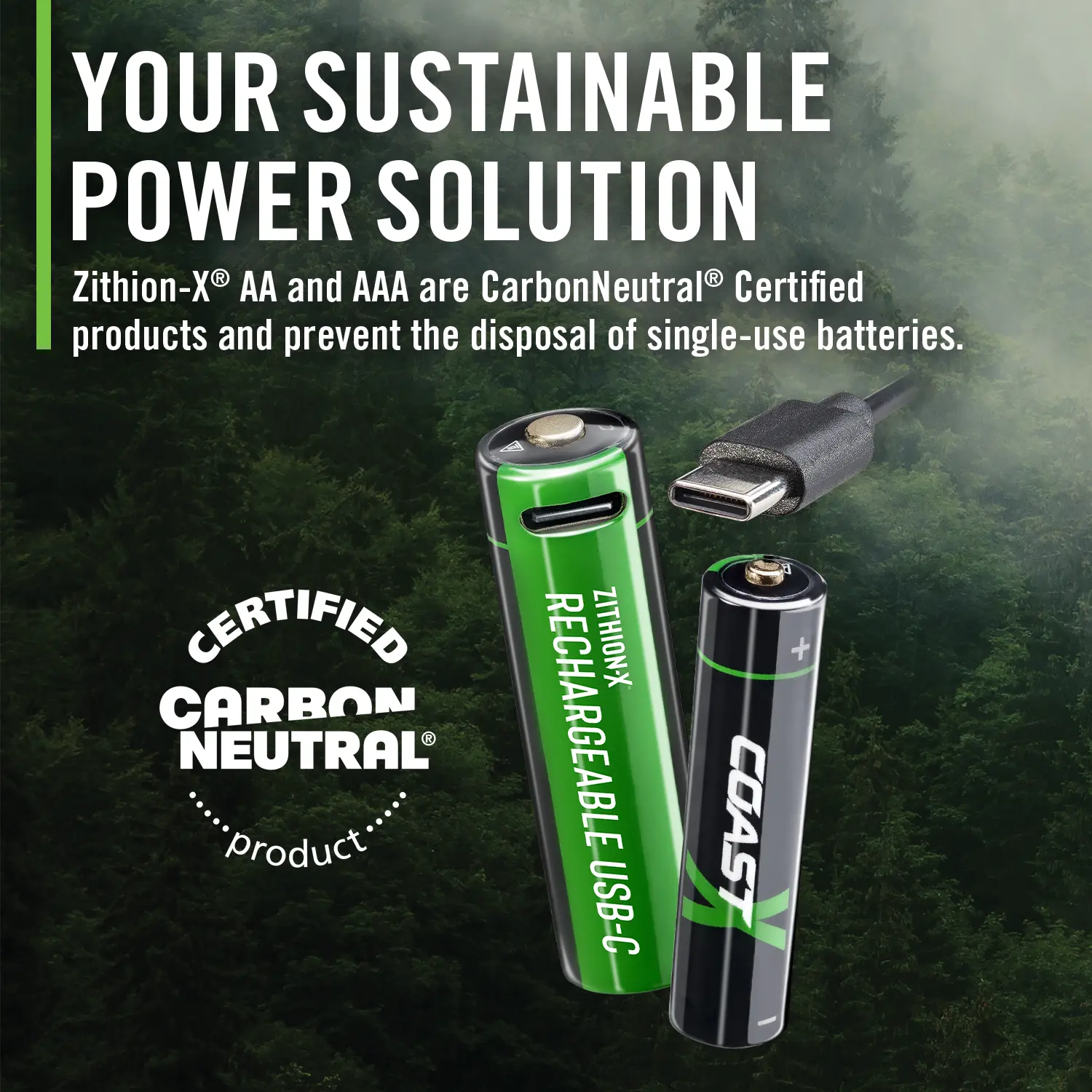 ZITHION-X AAA Rechargeable Batteries